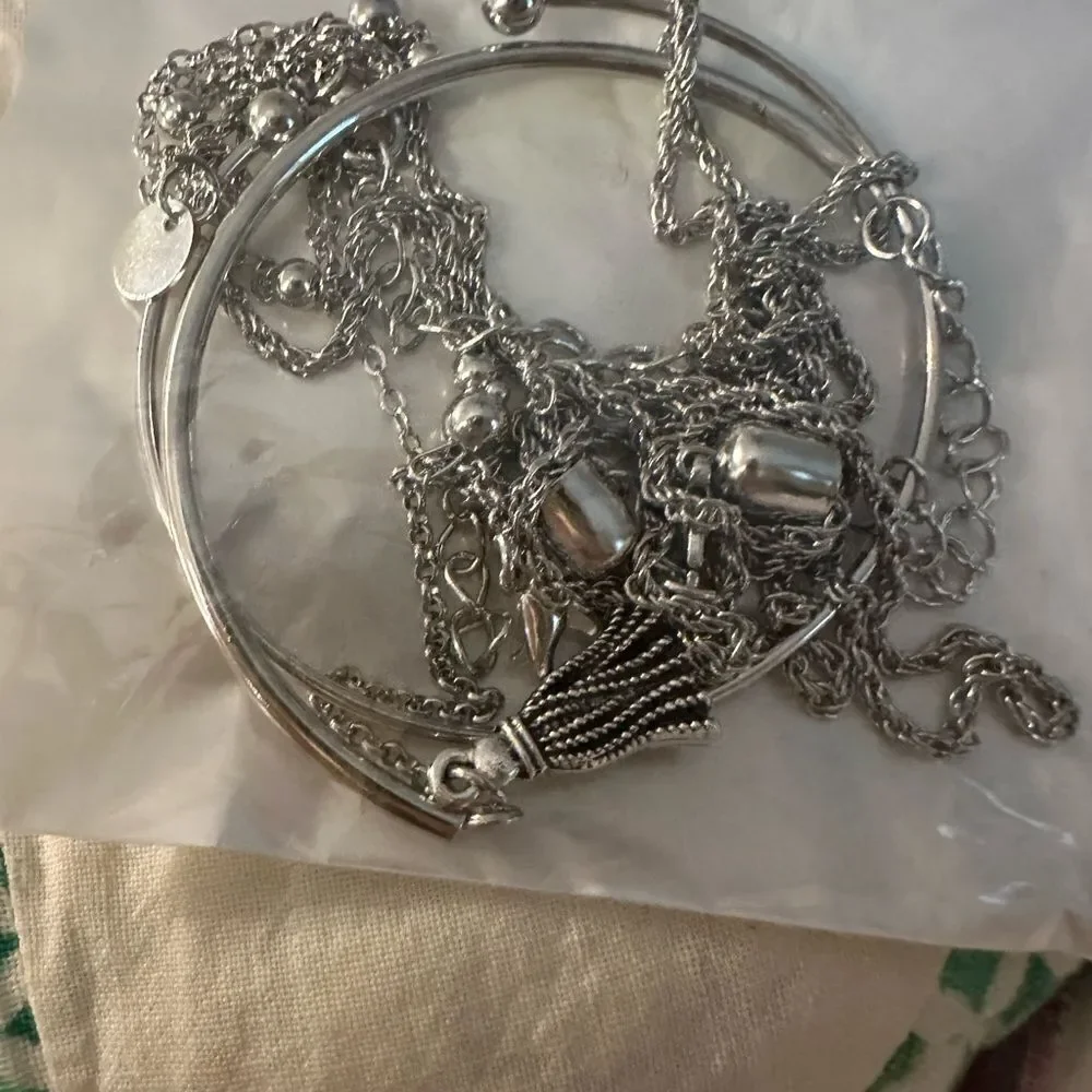 Elegant Silver Bracelet Set